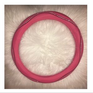Pink Crystal steering wheel cover